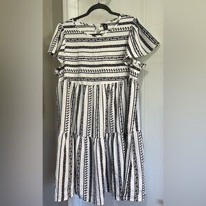Ruffle smock dress